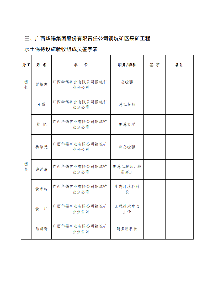 廣西華錫集團股份有限責(zé)任公司銅坑礦區(qū)采礦工程水土保持設(shè)施驗收鑒定書_06(1).png